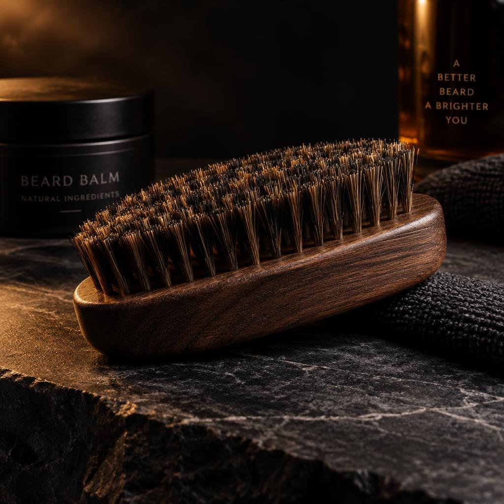 Boar-Bristle Brush — For beard and hair