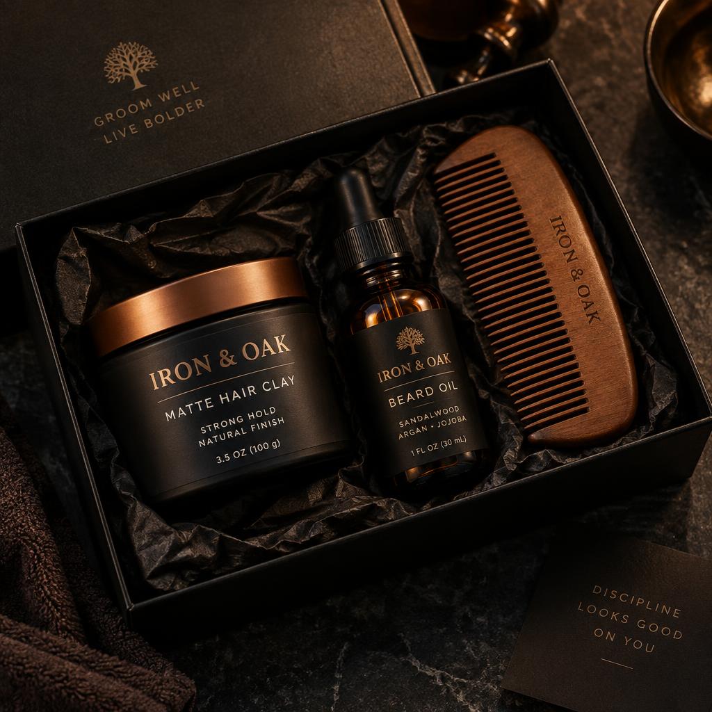 The Home Ritual Kit — Clay, beard oil and comb